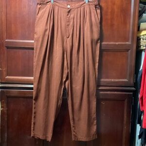 Kathryn Deene New York Vintage plus size 28 rust Brown dress Pants
